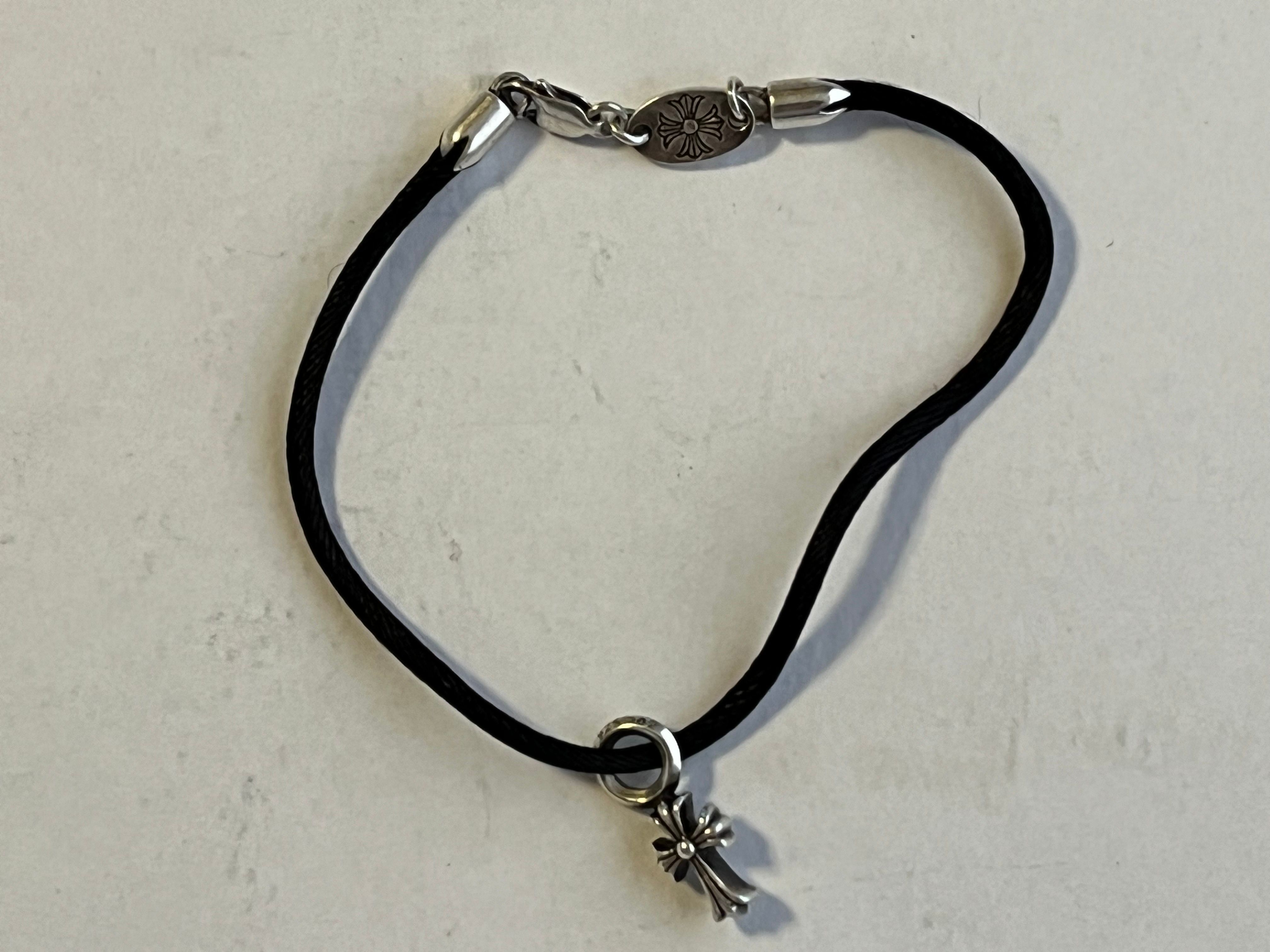 Chrome Hearts KZ Bracelet / # 2 Cross Charm "Silver/Black"
