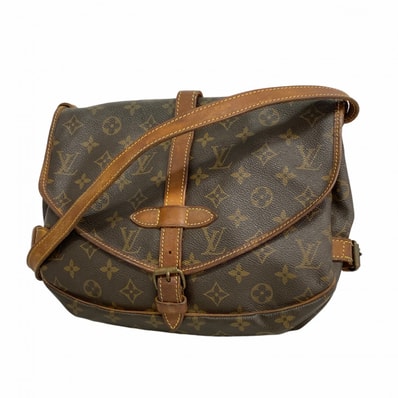 【6db1421】ルイヴィトン ショルダーバッグ モノグラム ソミュール30 M42256 ブラウン【中古】レディース