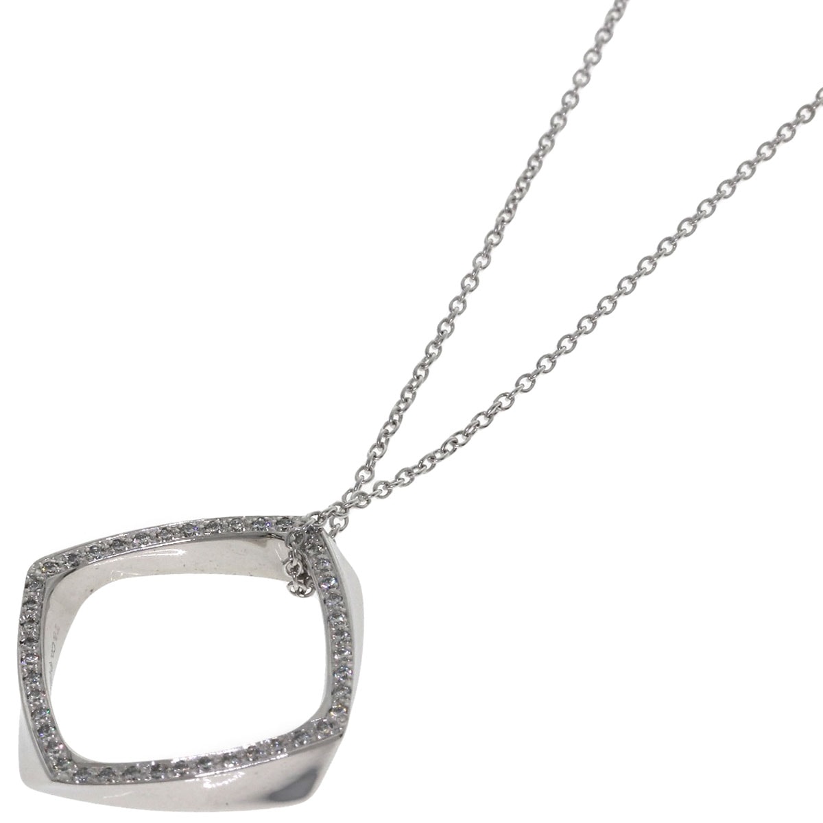 TIFFANY&Co. ティファニー トルク ナロー ダイヤモンド ネックレス K18WG レディース [中古]