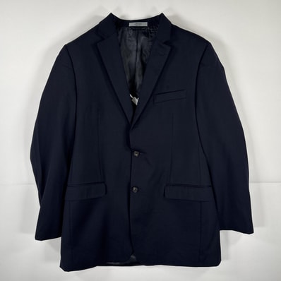 古着 ラルフローレン RALPH LAUREN テーラードジャケット ブレザー スーツ 13199 ネイビー 無地 メンズ