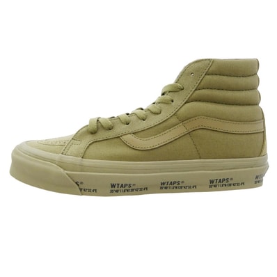 WTAPS ダブルタップス スニーカー VN0A4BVBCX6 × Vans Vault by OG Sk8-Hi LX Olive Drab × バンズ ヴォルト バイ OG スケートハイ LX オリーブ ドゥラブ カーキ系 27.5cm【極上美品】【中古】