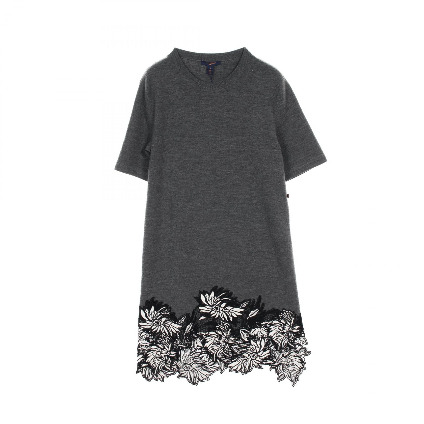 ルイ・ヴィトン LOUIS VUITTON ワンピース 衣料品 トップス ウール グレー レディース グレー系 / ブラック系 / ホワイト系 【中古】