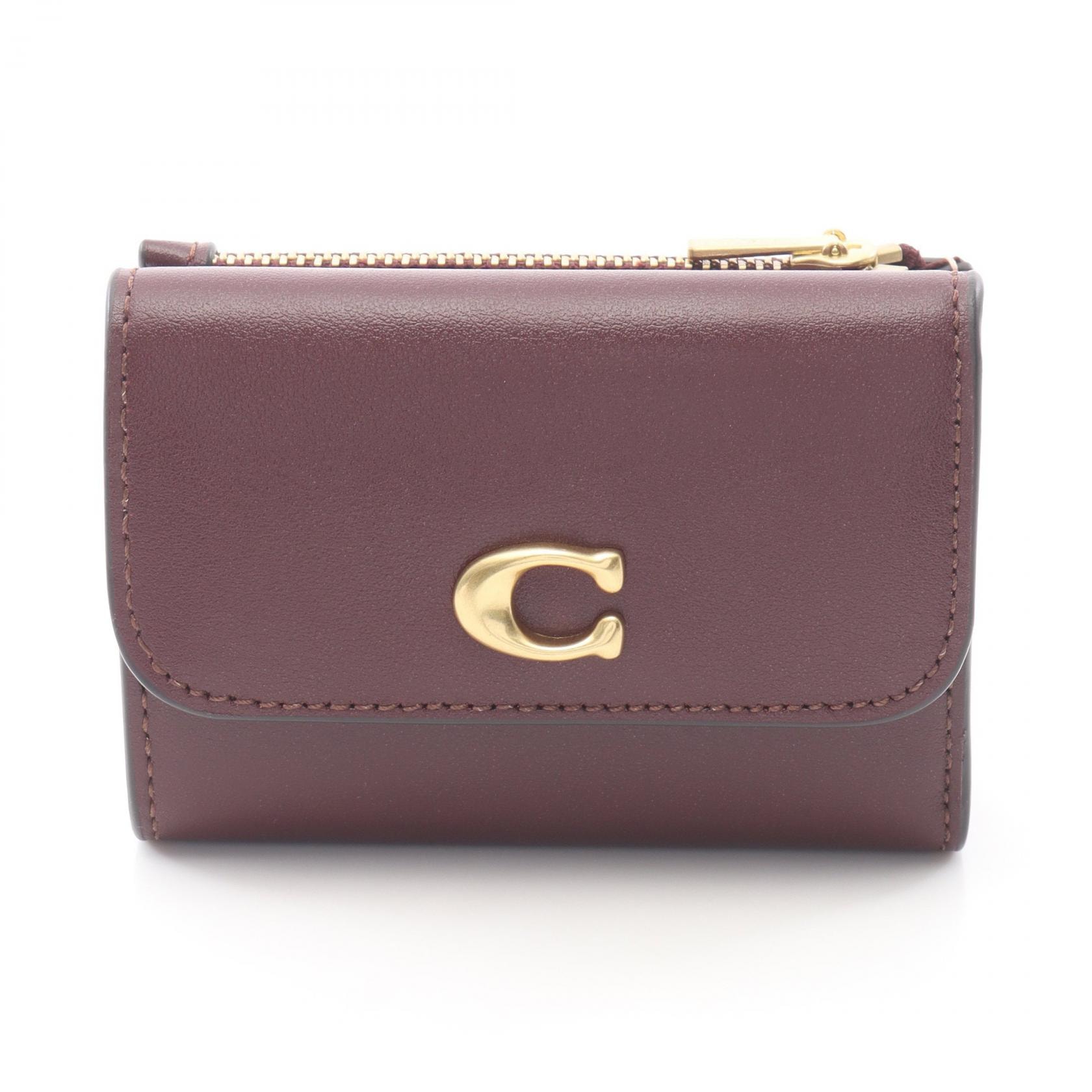 コーチ COACH エッセンシャル 三つ折り財布 財布 レザー レディース ボルドー系 / ピンク系 CBF60B4XD2 【新品】