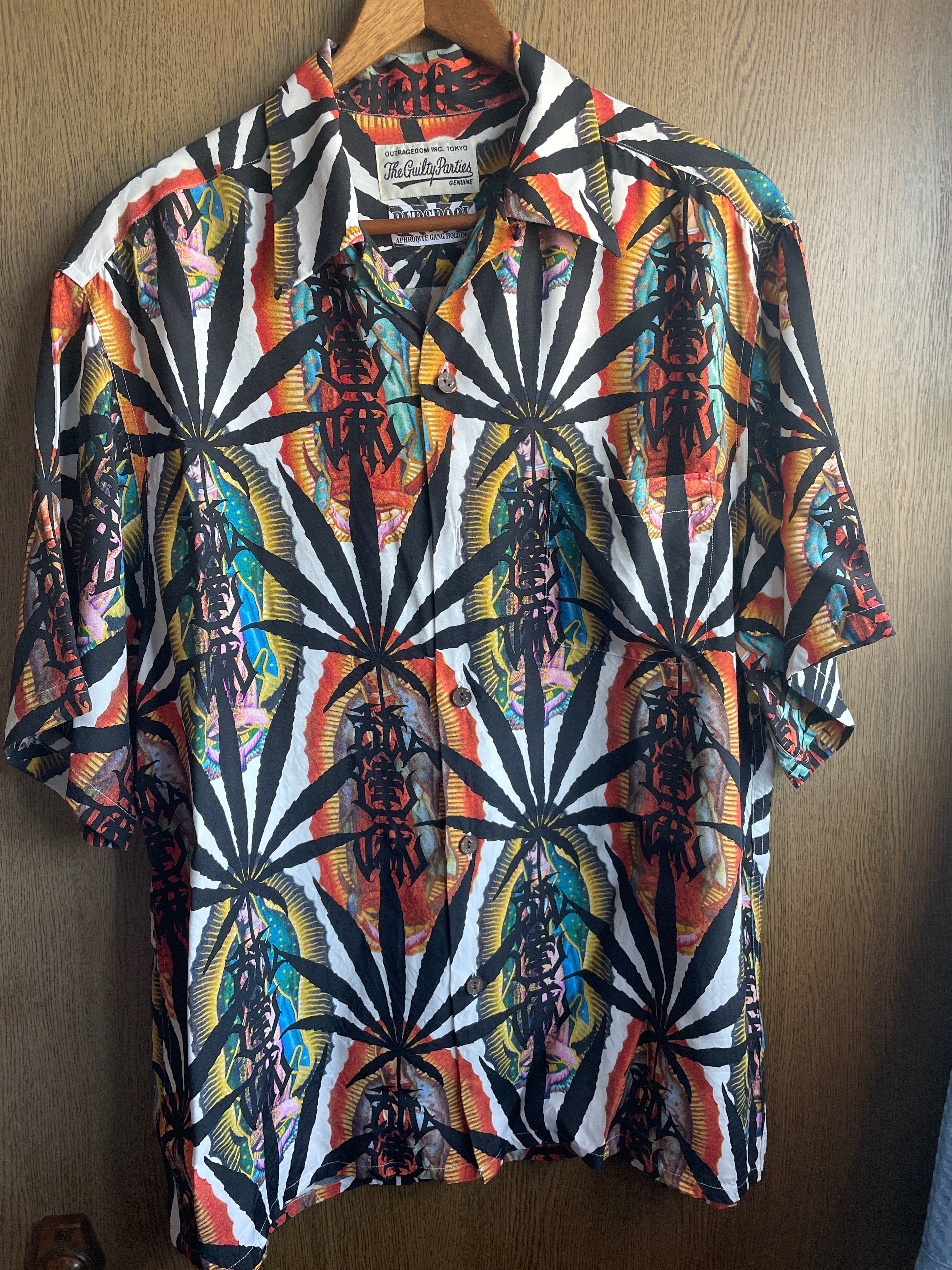 NAMEDARUMA X WACKO MARIA ALOHA SHIRT MARIJUANA "White"