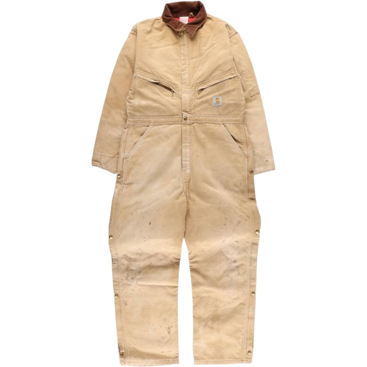 古着 ビッグサイズ カーハート Carhartt ダック 長袖 オールインワン つなぎ メンズw41相当/eaa592638