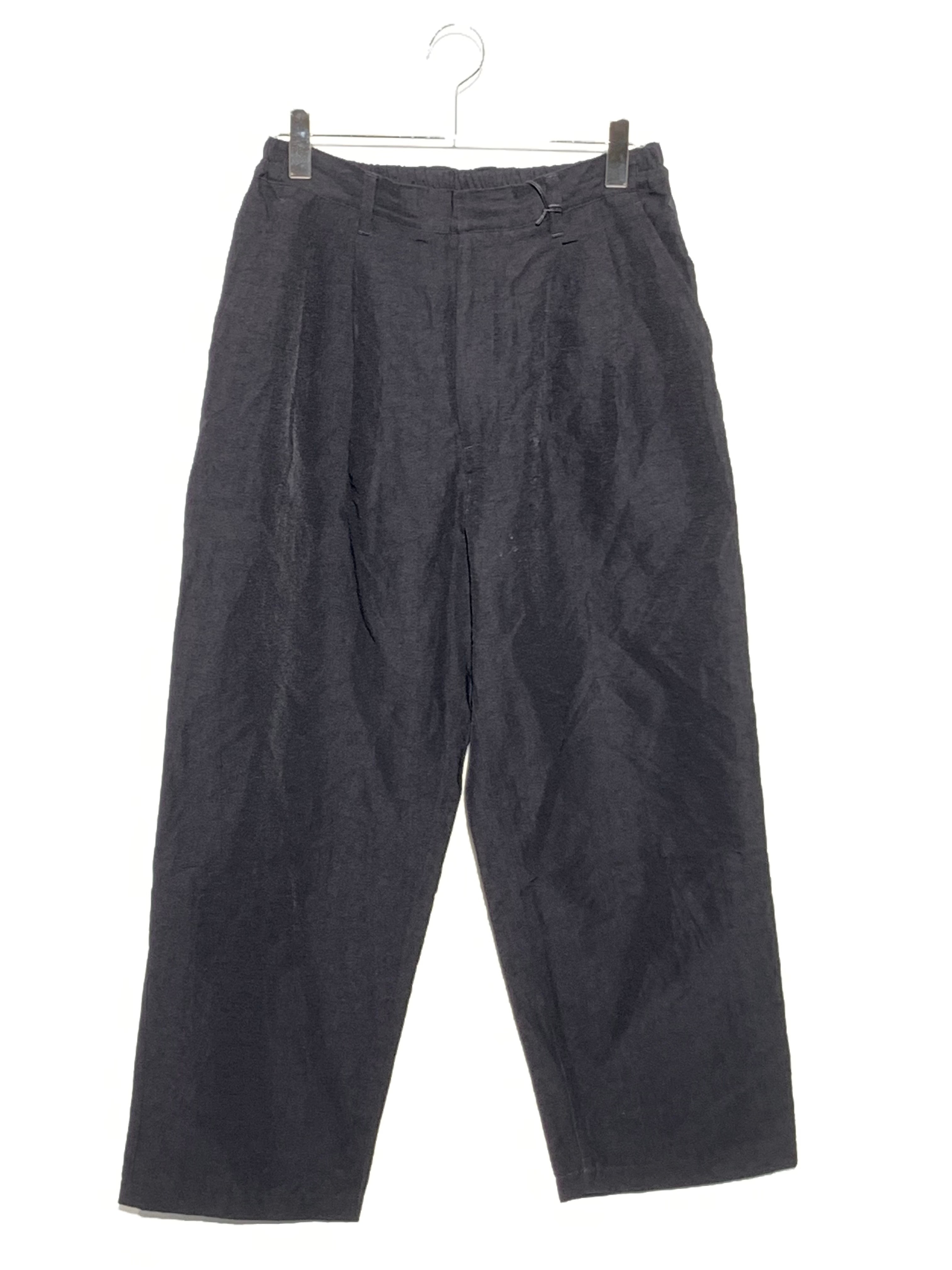 ssstein Li/Ny Poplin Wide Easy Trousers "Black"