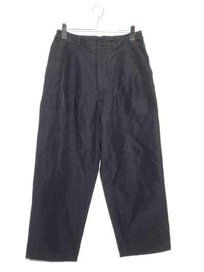 ssstein Li/Ny Poplin Wide Easy Trousers "Black"