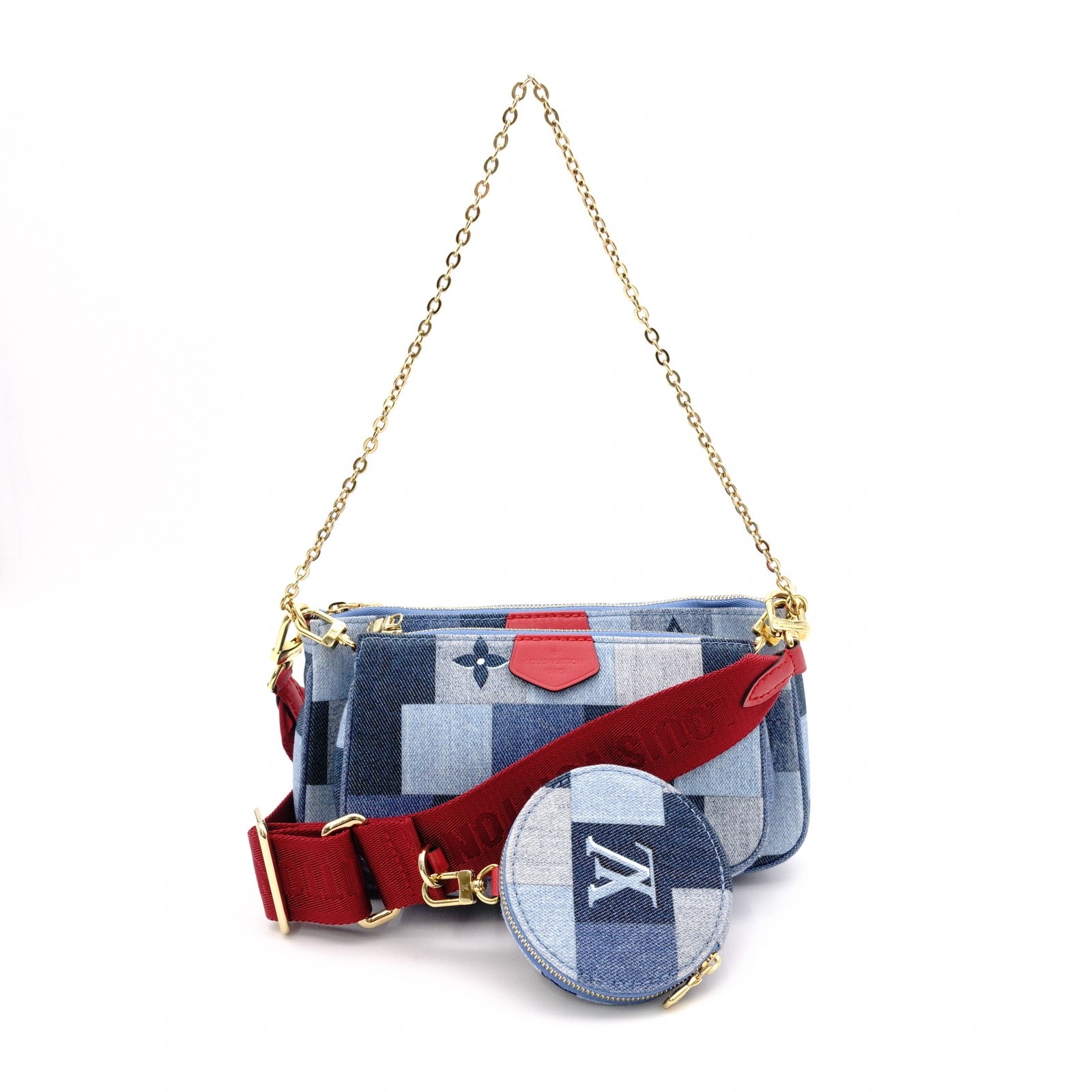 ルイ・ヴィトンミュルティ・ポシェット・アクセソワール モノグラム・デニム