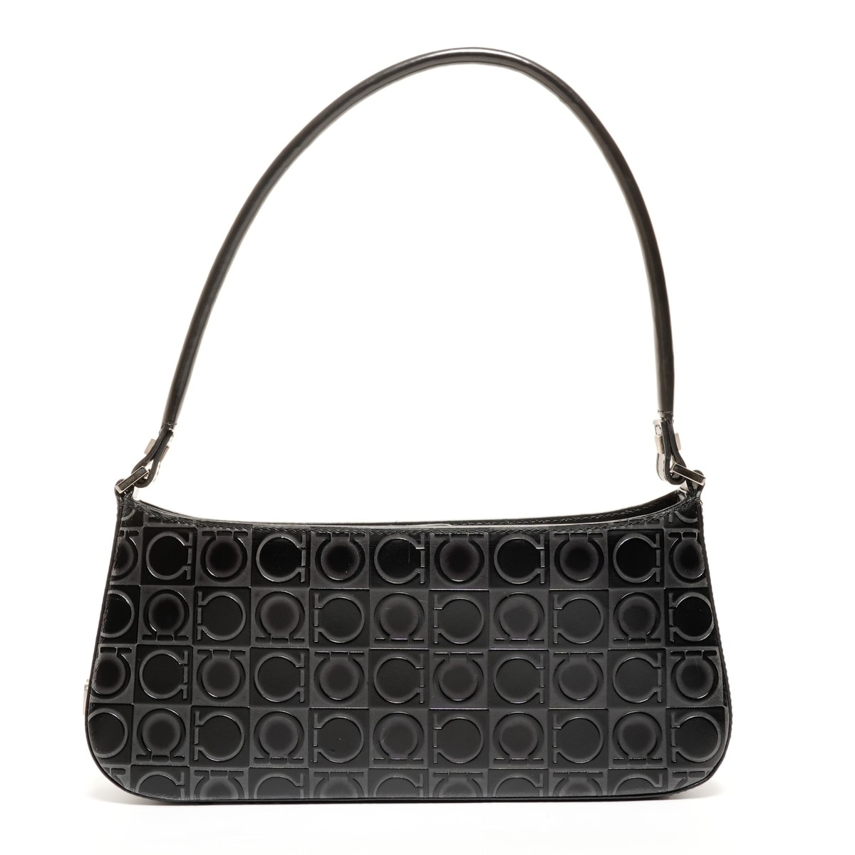 フェラガモ FERRAGAMO レザー 型押し ガンチーニ ワンショルダー ショルダーバッグ【中古】