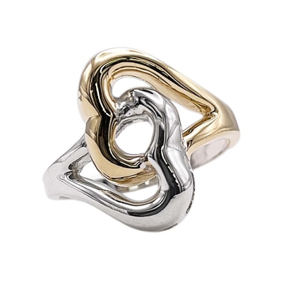 TIFFANY&Co. ティファニー ダブルオープンハート リング・指輪
SV925 K18YG 13号 シルバー 新品仕上済 レディース
【中古】