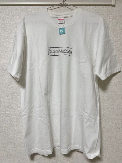 Supreme KAWS Chalk Logo Tee "White"
