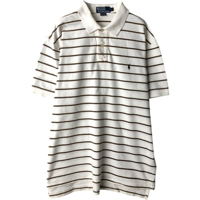 古着 ラルフローレン Ralph Lauren POLO by Ralph Lauren 半袖 ボーダー ポロシャツ メンズL相当/eaa637471