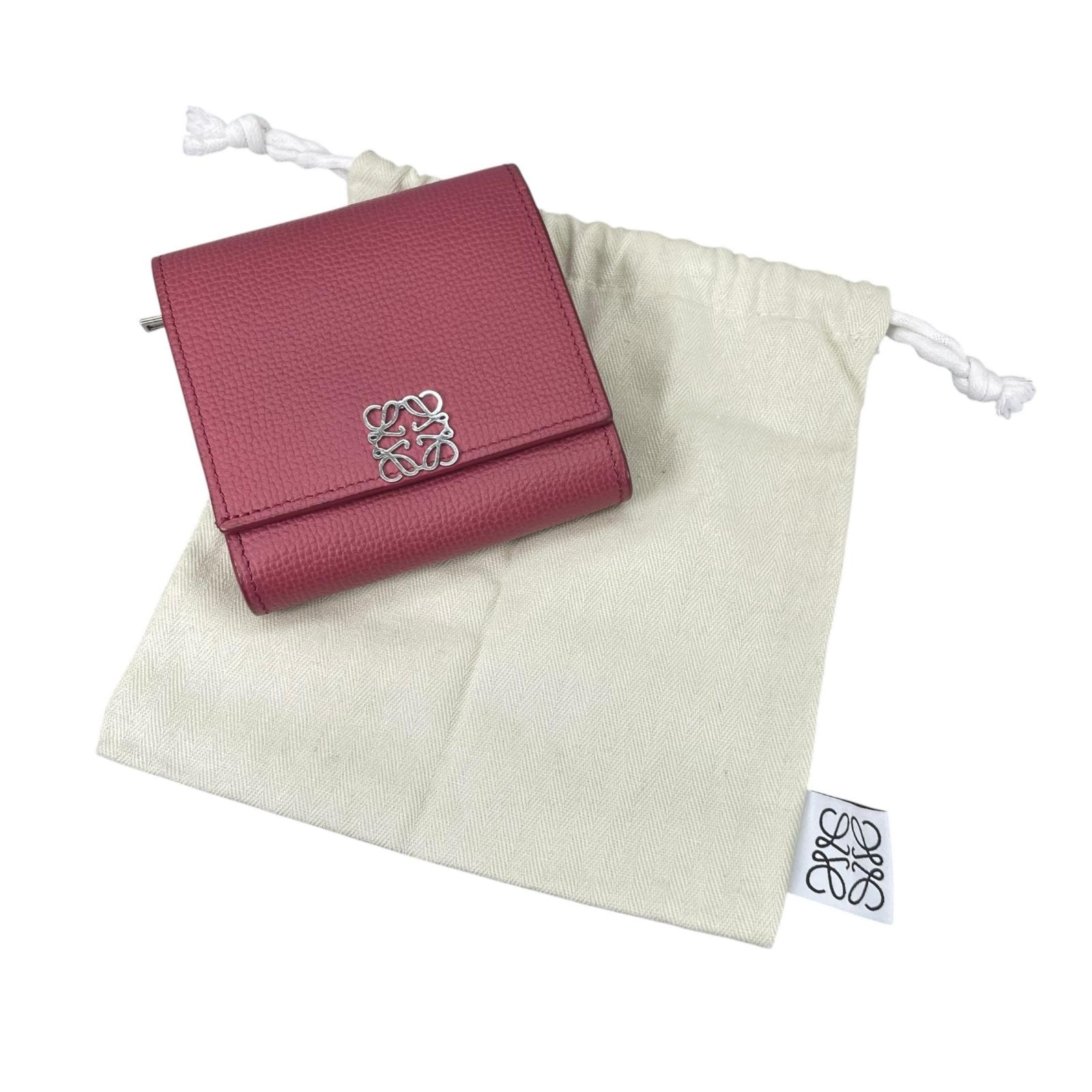 ロエベアナグラム トライフォールド ウォレット アナグラム二つ折り財布