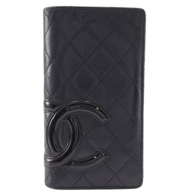 シャネル カンボンライン 二つ折り A26717 レディース長財布