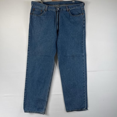 古着 リーバイス Levi's デニムパンツ 550 ジーパン テーパード 大きいサイズ ジップフライ ビッグサイズ w42 L32 ブルー メンズ