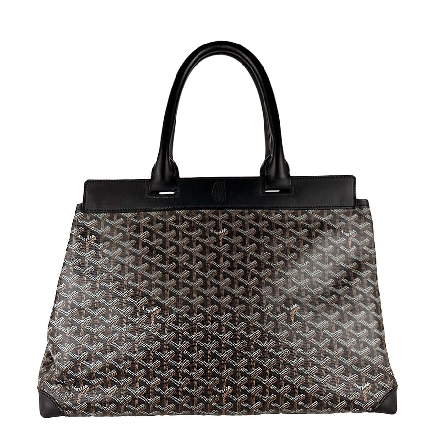 ゴヤール GOYARD ハンドバッグ ベルシャスMM PVCコーティングキャンバス/レザー ブラック ユニセックス【中古】 z10795