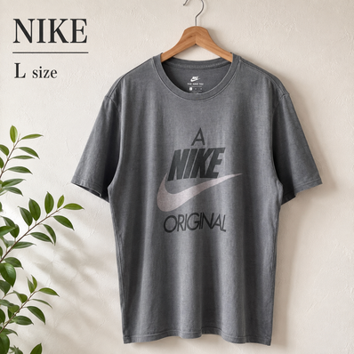 新品 NIKE ナイキ A NIKE ORIGINAL ロゴTシャツ L グレー