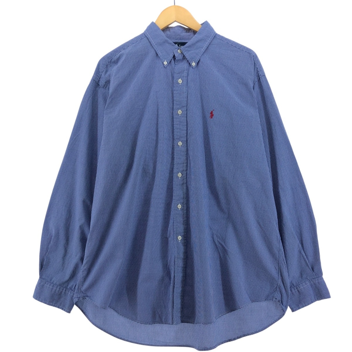 古着 ラルフローレン Ralph Lauren BLAIRE ギンガムチェック 長袖 ボタンダウンチェックシャツ メンズXL相当/eaa515287