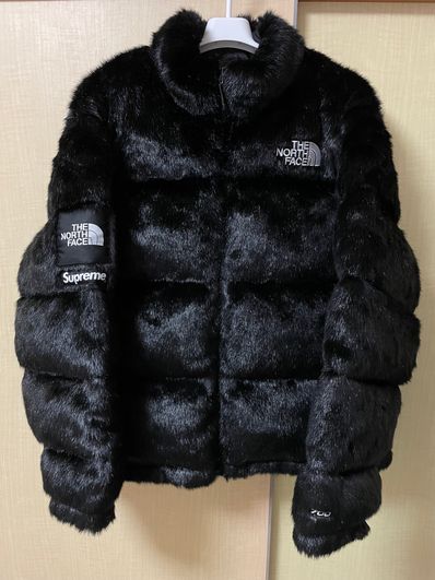 Supreme x The North Face Faux Fur Nuptse Jacket "Black"