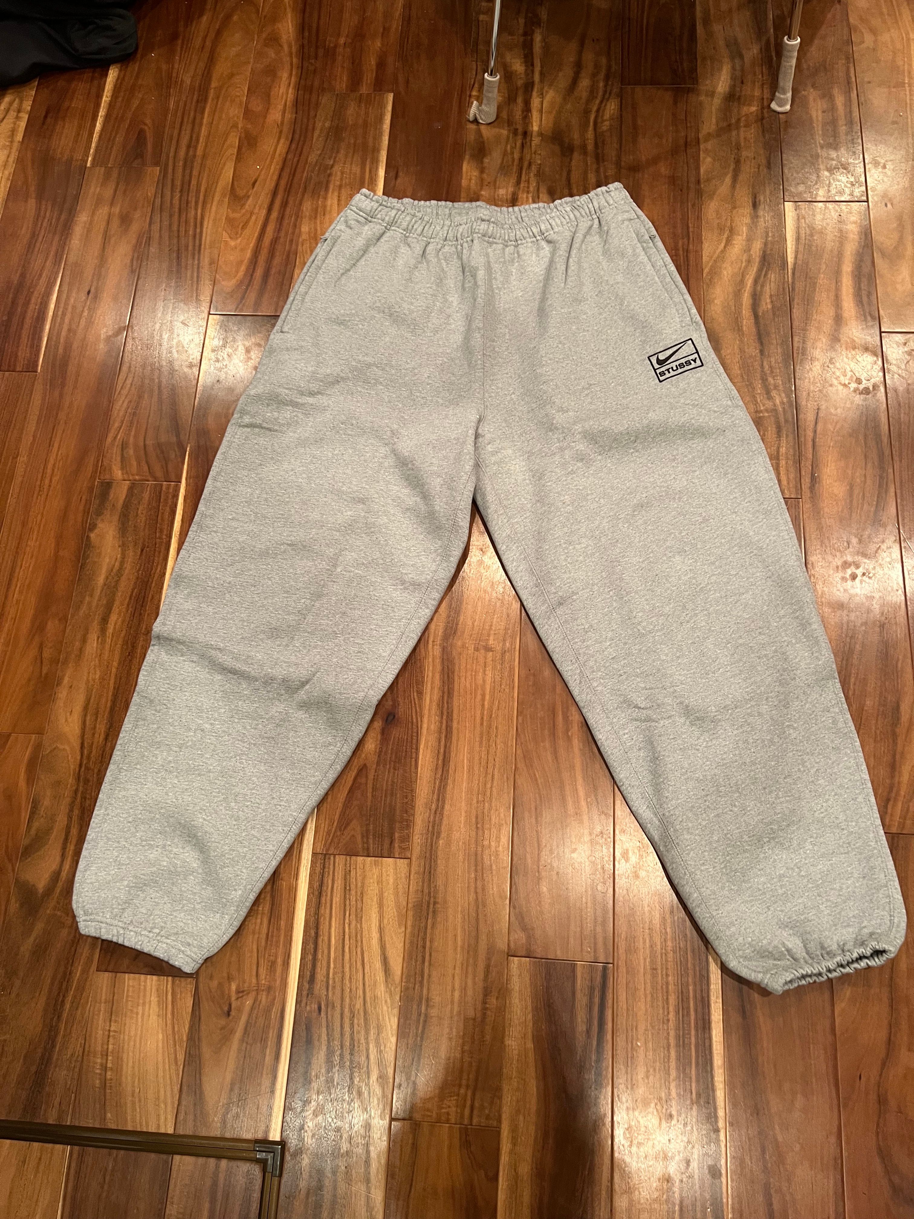 Stussy x Nike Fleece Pants (US Size) "Grey" DO9340-063