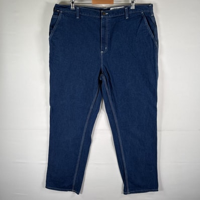 古着 カーハート Carhartt デニムパンツ ペインター ワーク ジーンズ ジーパン 色落ち ジップ w44 L34 ブルー メンズ