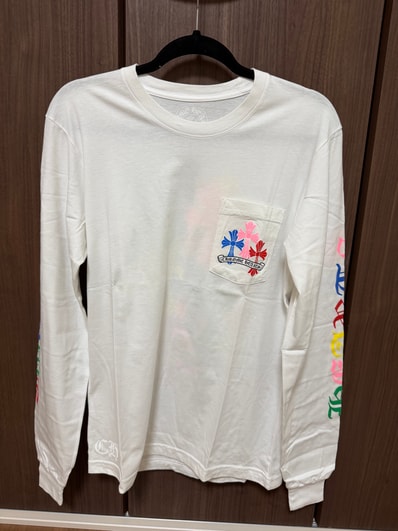 Chrome Hearts Multi Color Cemetery Cross L/S T-Shirt "White"