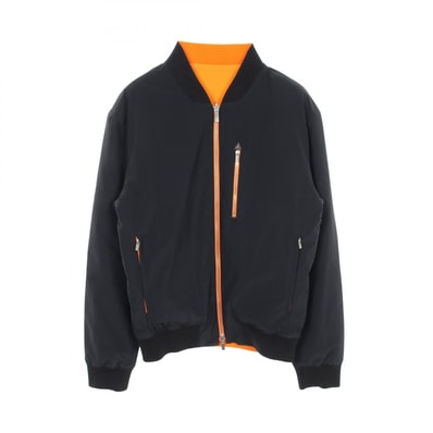 エルメス HERMES ブルゾン ブルゾン 衣料品 アウター ナイロン オレンジ メンズ ネイビー系 / オレンジ系 【中古】