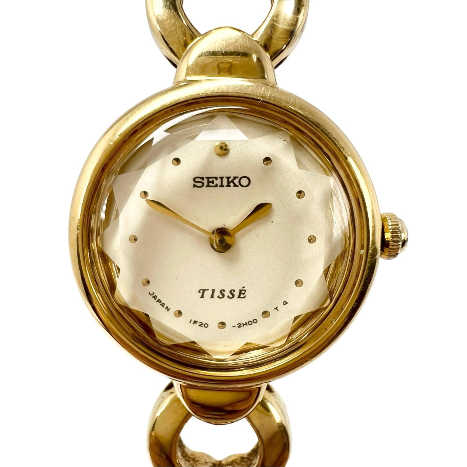 SEIKO セイコー TISSE 1F20-1B20 腕時計 メタル/ステンレススチール ゴールド クォーツ ホワイト文字盤 レディース【中古】