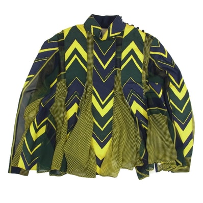Sacai サカイ スカート 15-02317 再構築 シフォン プルオーバー ブラウス 総柄 マルチカラー系 1【中古】