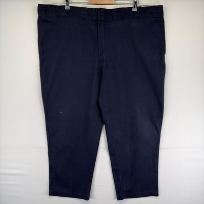 古着 ディッキーズ Dickies パンツ 874 大きいサイズ ストレート ジッパーフライ センタープレス W48 L30 ネイビー系 メンズ