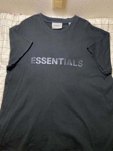 FEAR OF GOD ESSENTIALS 3D Silicon Applique Boxy T-Shirt "Black"