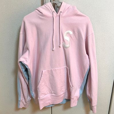 Supreme S Logo Split Hooded Sweatshirt "Light Pink"