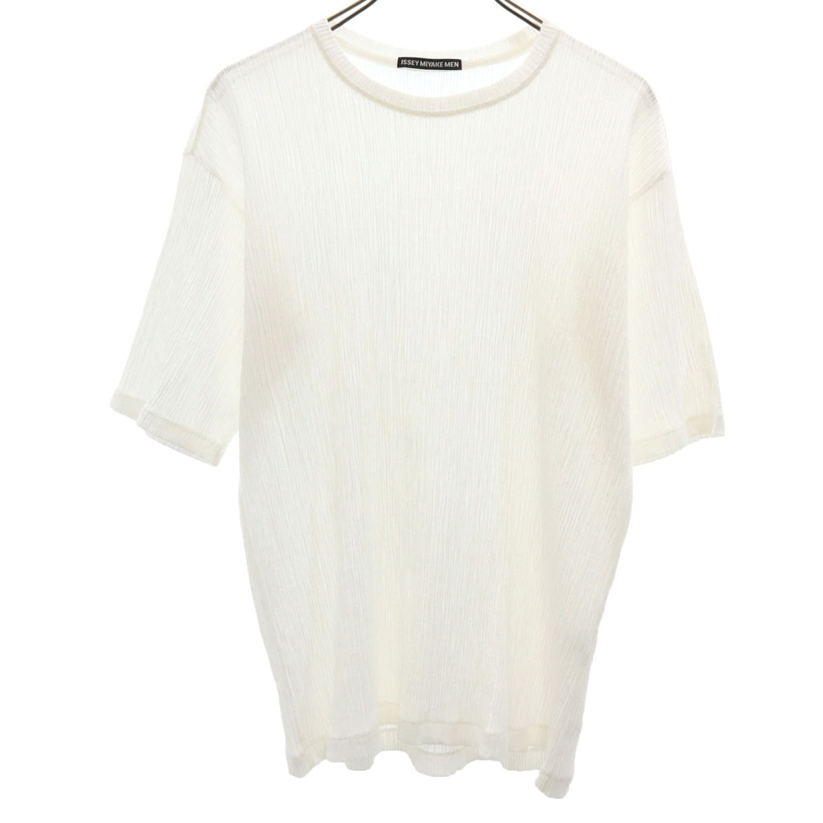 ISSEY MIYAKE MEN イッセイミヤケメン 日本製 半袖 プリーツ Tシャツ 4 ホワイト