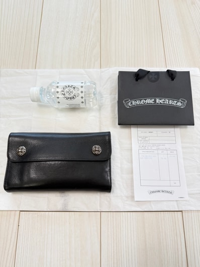 付属品完備/値下げ交渉可能 / 正規品!CHROME HEARTS クロムハーツ ウェーブ WAVE ウォレット 財布