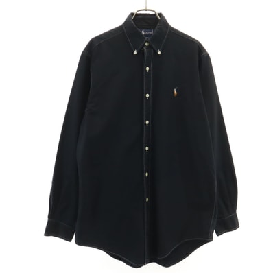 RALPH LAUREN ラルフローレン 長袖 ボタンダウンシャツ 15-33 ブラック
