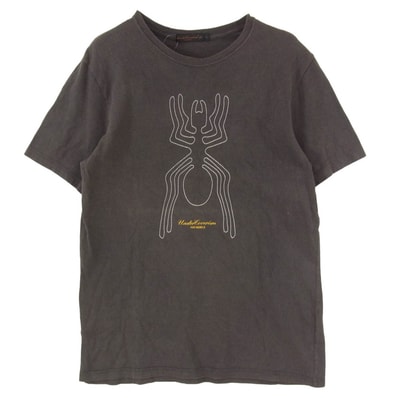 UNDERCOVER アンダーカバー FRAGMENT DESIGN フラグメントデザイン × FRAGMENT アーカイブ ナスカ 地上絵 プリント クルーネック Tシャツ グレー系 L【中古】