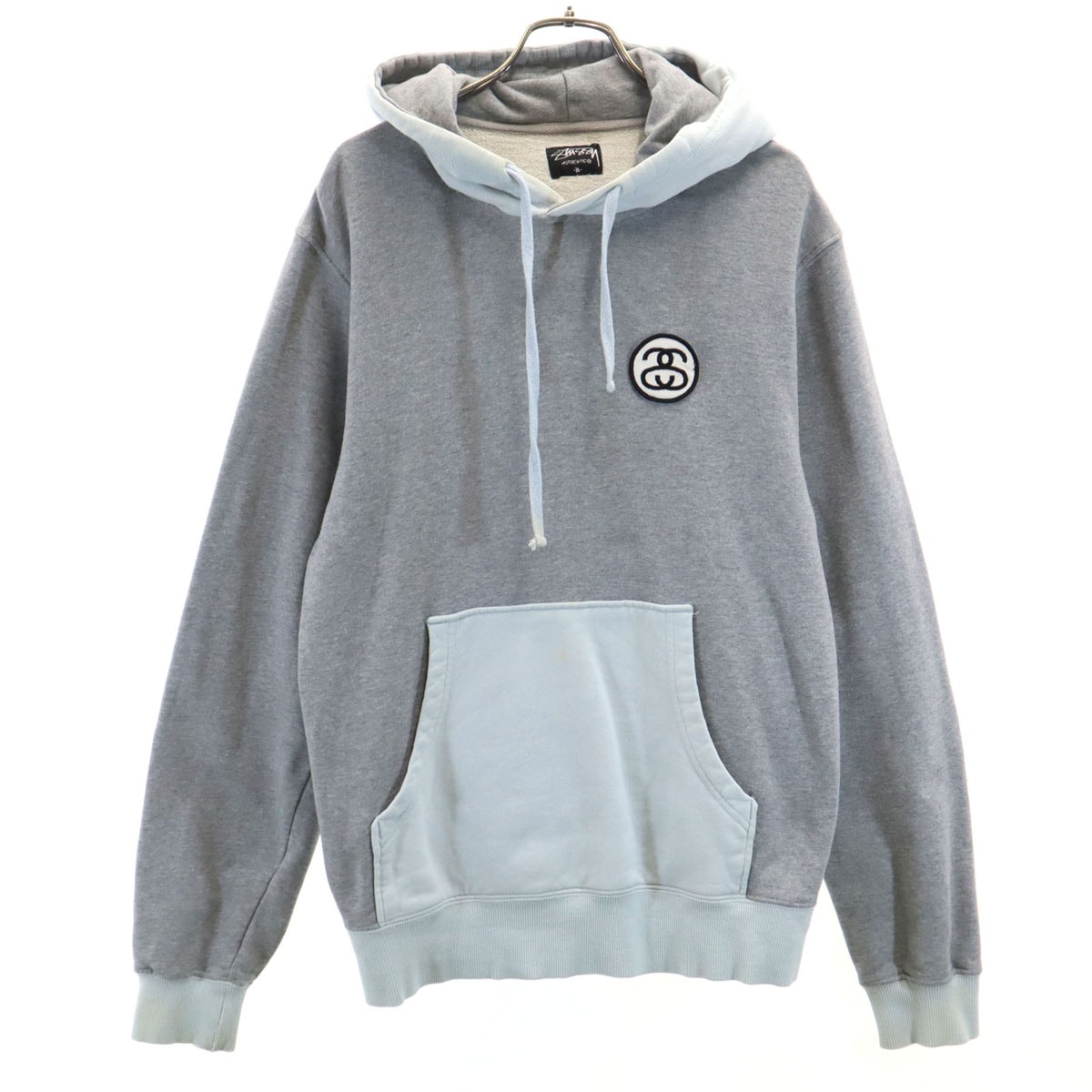 STUSSY ステューシー 長袖 スウェットパーカー M グレー
