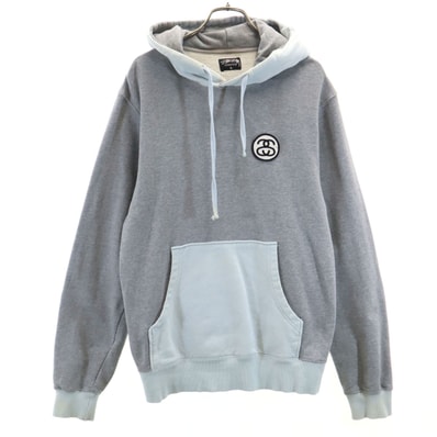 STUSSY ステューシー 長袖 スウェットパーカー M グレー