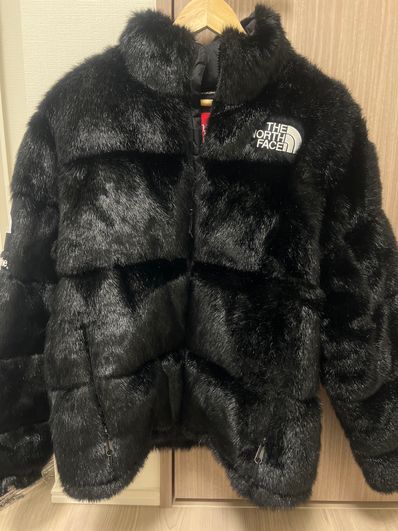 Supreme x The North Face Faux Fur Nuptse Jacket "Black"