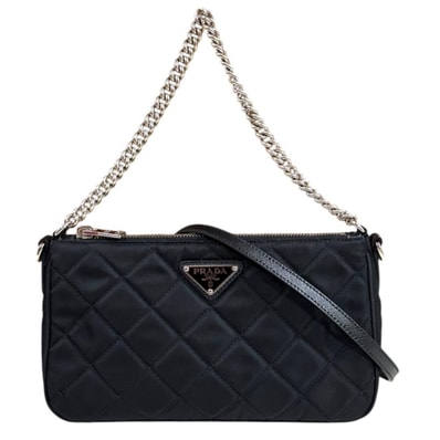プラダ ショルダーバッグ ナイロン 1BH026 ブラック レディース PRADA 中古