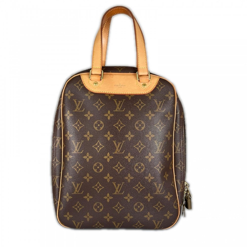 LOUIS VUITTON ルイヴィトン ハンドバッグ エクスキュルシオン M41450  モノグラムキャンバス   ブラウン 茶 ゴールド金具 ユニセックス【中古品】