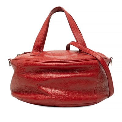 バレンシアガ エアホーボー ハンドバッグ ショルダーバッグ 2WAY 466844 レッド レザー レディース BALENCIAGA 中古