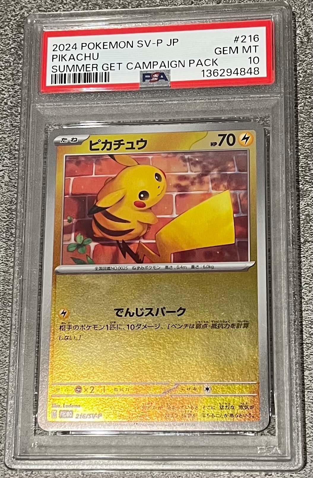 ピカチュウ P [SV-P 216](プロモカードパック「ポケカの夏がキタ!プロモカードGetキャンペーン!」)