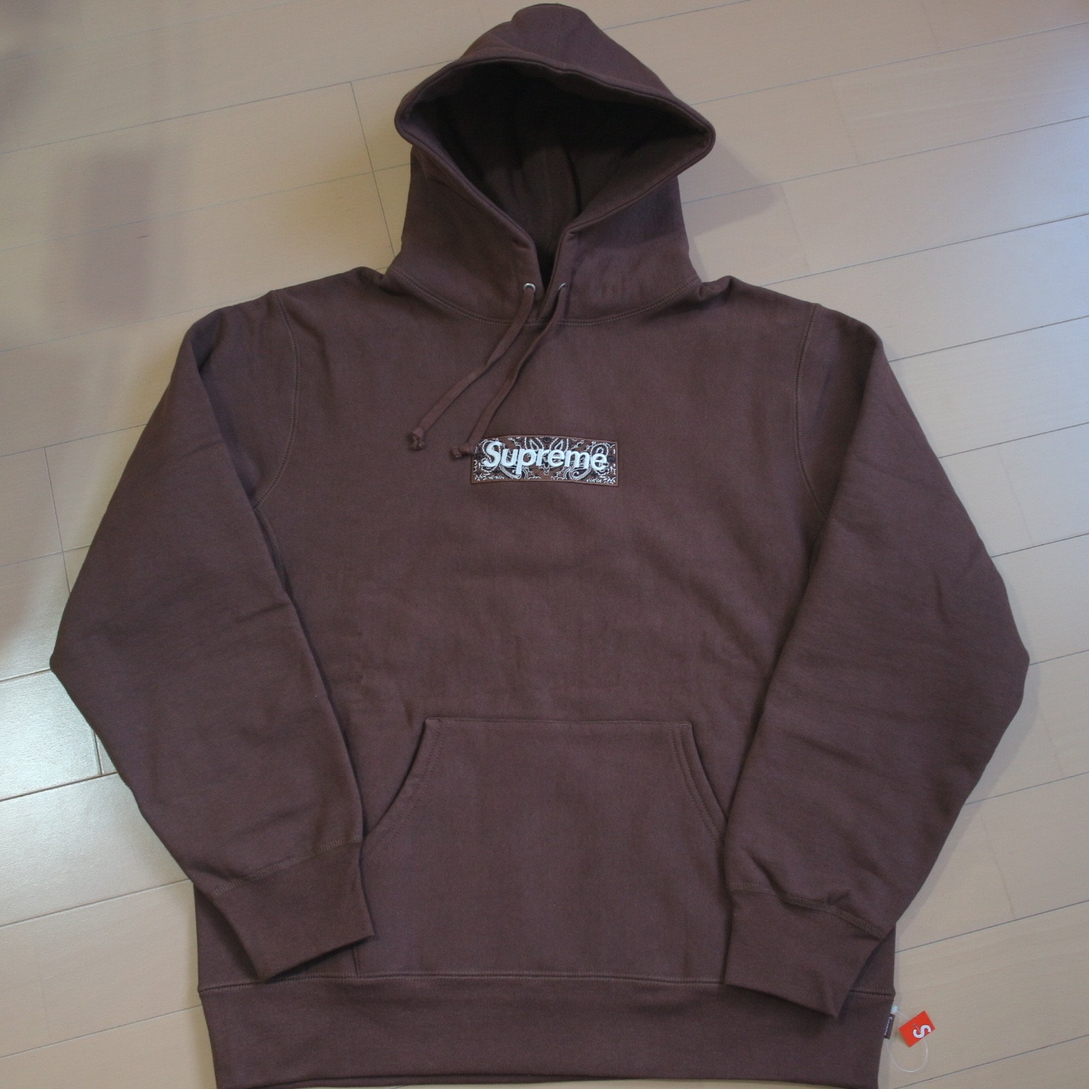 Supreme Bandana Box Logo Hooded Sweatshirt "Brown"
