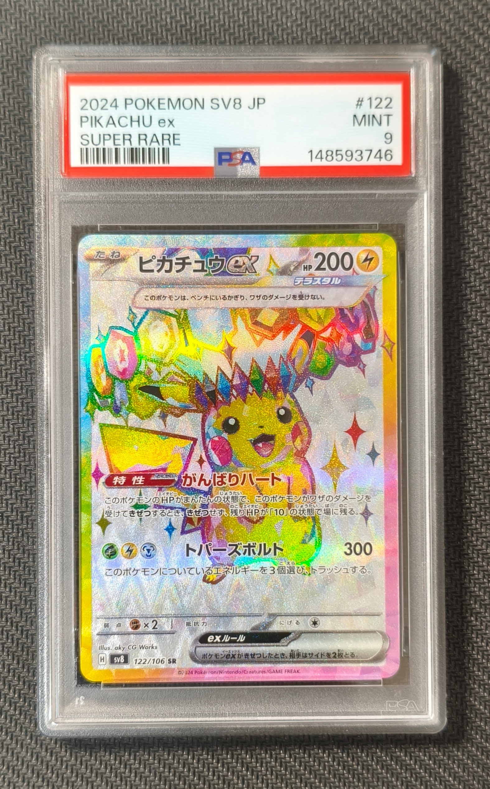 ピカチュウex SR [SV8 122/106](拡張パック「超電ブレイカー」)の新品