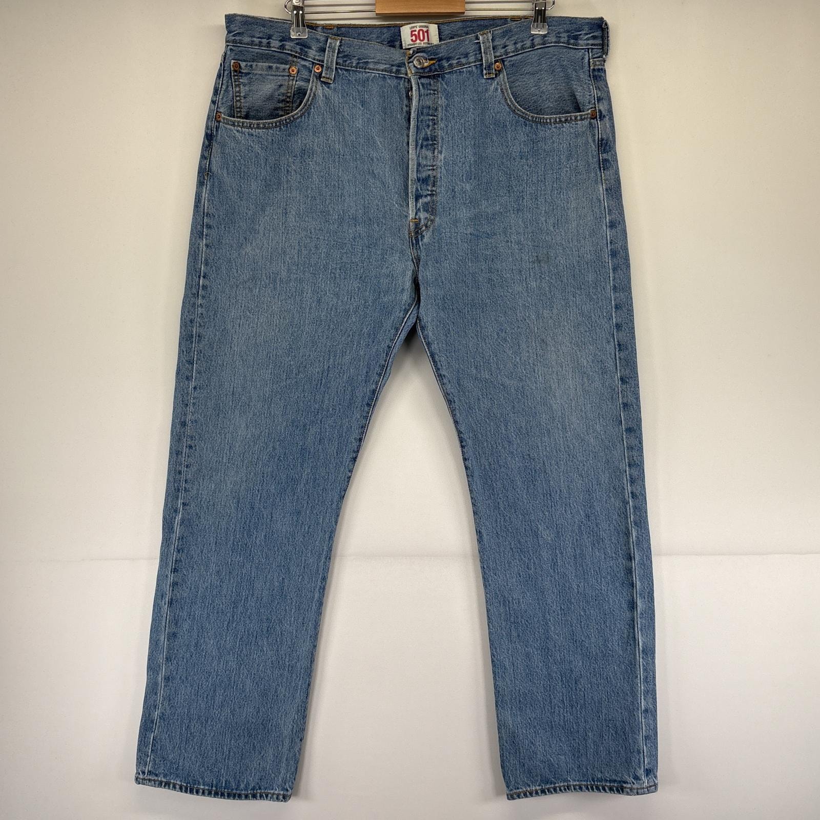 古着 リーバイス Levi's デニムパンツ 501 ストレート ジーンズ ジーパン 5ポケット 長ズボン 大きいサイズ ボタンフライ w40 L32  ブルー メンズ