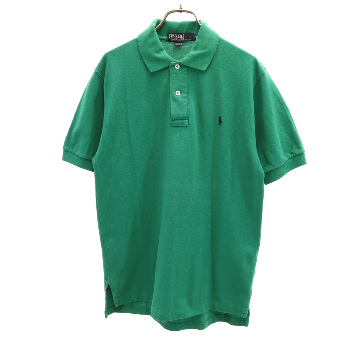 Polo by Ralph Lauren ポロバイラルフローレン USA製 半袖 ポロシャツ S グリーン 鹿の子