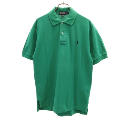 Polo by Ralph Lauren ポロバイラルフローレン USA製 半袖 ポロシャツ S グリーン 鹿の子