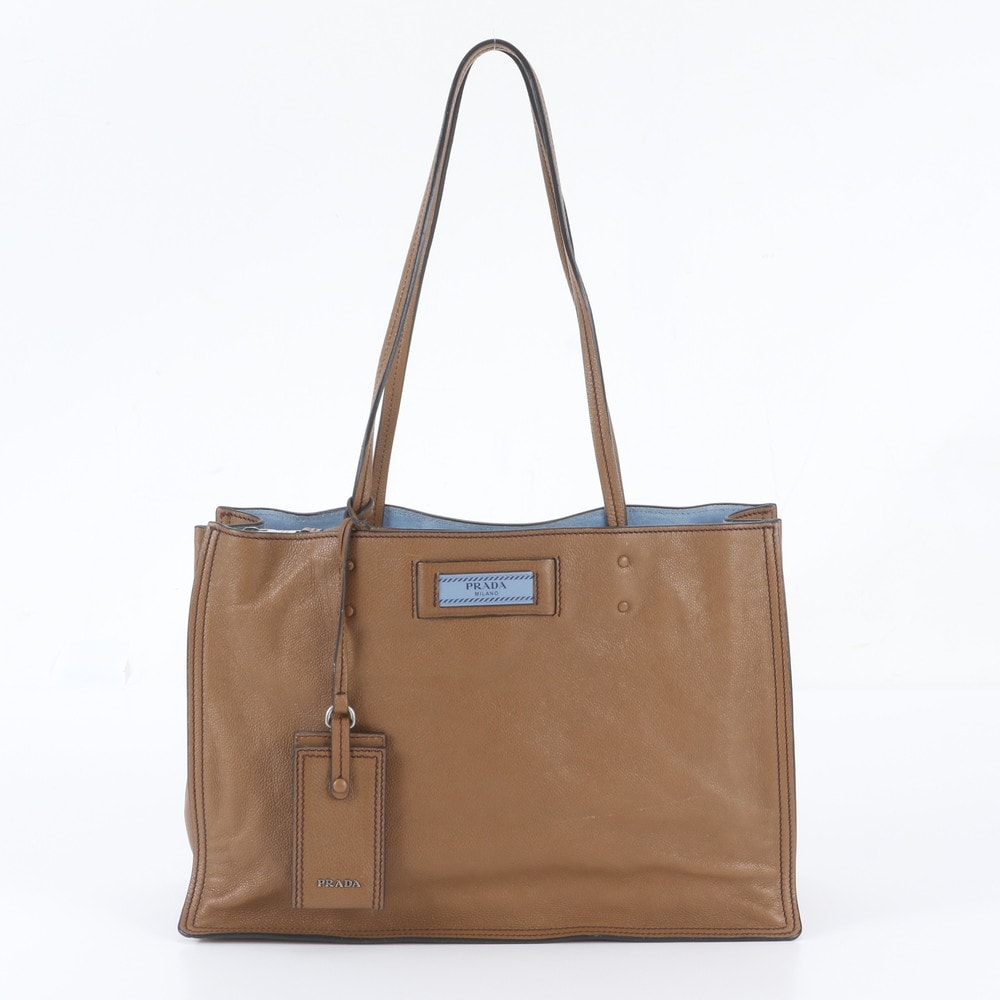 ■美品 プラダエティケット トート バッグ レザー