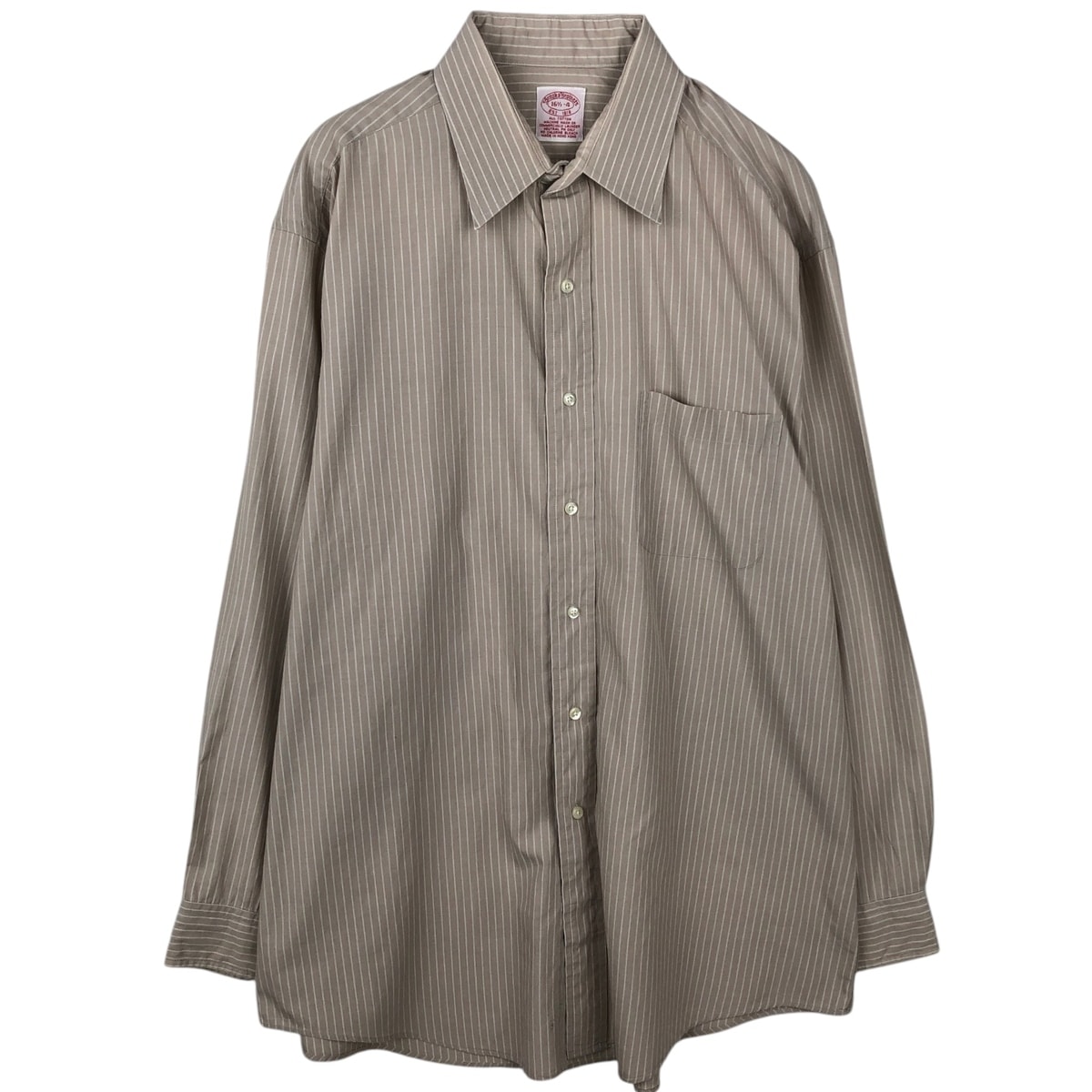 古着 ブルックスブラザーズ Brooks Brothers Est.1818 長袖 コットンストライプシャツ メンズL相当/eaa642895